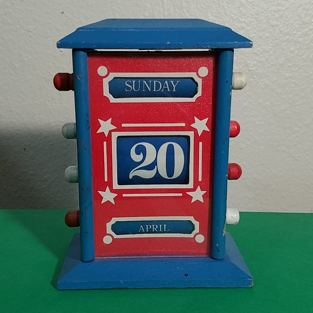 Vintage 50s/60s changeable calendar desk antique